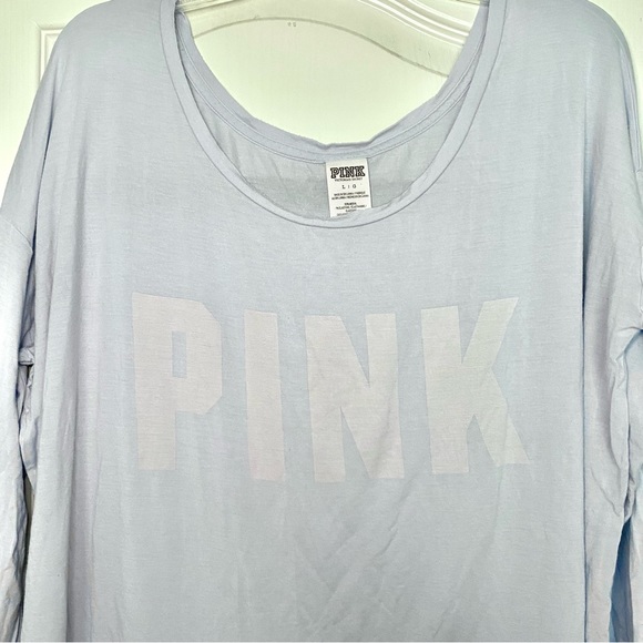 Victoria’s Secret PINK Blue Long Sleeve Tee - Picture 3 of 3